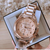 Michael Kors Blair Rose Gold Dial Rose Gold Steel Strap Watch for Women - MK5263 Authentic Buy Shop Now