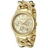 Michael Kors Runway Twist Gold Dial Gold Stainless Steel Strap Watch for Women - MK3131 Authentic Buy Shop Now