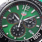 Tag Heuer Formula 1 Chronograph Green Dial Green Rubber Strap Watch for Men - CAZ101AP.FT8056 Authentic Buy Shop Now