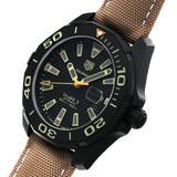 Tag Heuer Aquaracer 300 Calibre 5 Automatic Black Dial Brown Nylon Strap Watch for Men - WAY208C.FC6383 Authentic Buy Shop Now