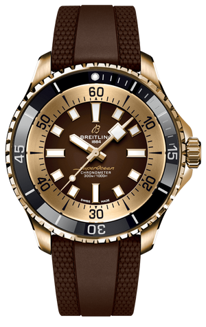 Breitling Superocean Automatic 44 Brown Dial Brown Rubber Strap Watch for Men - N17376201Q1S1 Authentic Buy Shop Now