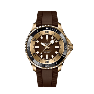 Breitling Superocean Automatic 44 Brown Dial Brown Rubber Strap Watch for Men - N17376201Q1S1 Authentic Buy Shop Now