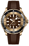 Breitling Superocean Automatic 44 Brown Dial Brown Rubber Strap Watch for Men - N17376201Q1S1 Authentic Buy Shop Now
