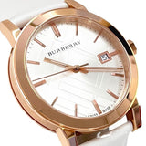 Burberry The City White Dial White Leather Strap Watch for Women - BU9012 Authentic Buy Shop Now