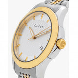 Gucci G Timeless Silver Dial Two Tone Steel Strap Watch For Men - YA126409 Authentic Buy Shop Now