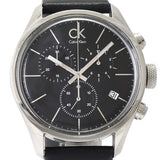 Calvin Klein Masculine Chronograph Black Dial Black Leather Strap Watch for Men - K2H27102 Authentic Buy Shop Now