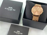 Coach Perry Rose Gold Dial Rose Gold Mesh Bracelet Watch for Women - 14503343 Authentic Buy Shop Now