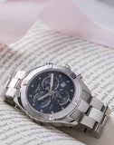 Tissot PR 100 Sport Chic Chronograph Diamonds Blue Dial Silver Steel Strap Watch for Women - T101.917.11.046.00 Authentic Buy Shop Now