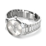 Gucci G Timeless Silver Dial Silver Steel Strap Watch For Women - YA1264126 Authentic Buy Shop Now