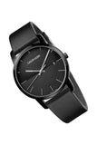 Calvin Klein City Quartz Black Dial Black Leather Strap Watch for Men - K2G2G4C1 Authentic Buy Shop Now