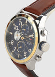 Tommy Hilfiger Sport Multifunction Blue Dial Brown Leather Strap Watch for Men - 1791137 Authentic Buy Shop Now