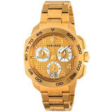 Versace Dylos Chronograph Gold Dial Gold Steel Strap Watch for Men - VQC040015 Authentic Buy Shop Now