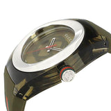 Gucci Sync XXL Quartz Brown Dial Brown Leather Strap Watch For Men - YA137106 Authentic Buy Shop Now