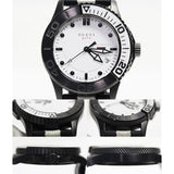 Gucci G Timeless XL White Dial Two Tone NATO Strap Watch For Men - YA126243 Authentic Buy Shop Now