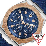 Guess Legacy Analog Blue Dial Blue Denim Strap Watch for Men - W1058G1 Authentic Buy Shop Now