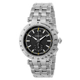 Versace V-Race Sport Black Dial Silver Steel Strap Watch for Men - VAH010016 Authentic Buy Shop Now