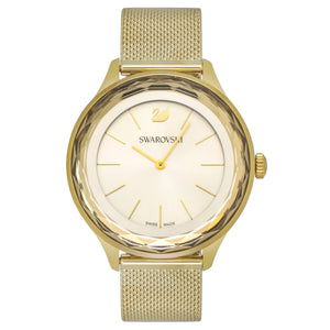 Swarovski Octea Nova Silver Dial Gold Mesh Bracelet Watch for Women - 5430417 Authentic Buy Shop Now