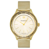Swarovski Octea Nova Silver Dial Gold Mesh Bracelet Watch for Women - 5430417 Authentic Buy Shop Now