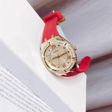 Guess Cosmo Diamonds Gold Dial Red Rubber Strap Watch for Women - GW0034L6 Authentic Buy Shop Now