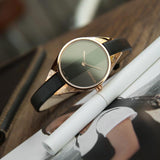 Calvin Klein Rebel Black Dial Black Leather Strap Watch for Women - K8P236C1 Authentic Buy Shop Now