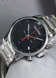 Calvin Klein City Chronograph Black Dial Silver Steel Strap Watch for Men - K2G27141 Authentic Buy Shop Now
