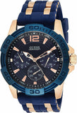 Guess Oasis Blue Dial Two Tone Steel Strap Watch for Men - W0366G6 Authentic Buy Shop Now