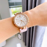 Guess Solstice Diamonds White Dial Pink Rubber Strap Watch For Women - GW0113L4 Authentic Buy Shop Now