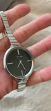 Calvin Klein Lively Black Dial Silver Steel Strap Watch for Women - K4U23121 Authentic Buy Shop Now