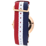 Daniel Wellington Classic Cambridge White Dial Two Tone NATO Strap Watch For Men - DW00100003 Authentic Buy Shop Now