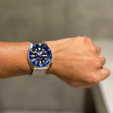Seiko 5 Sports Automatic Analog Blue Dial Silver Steel Strap Watch For Men - SRPD51K1 Authentic Buy Shop Now