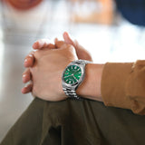 Citizen Tsuyosa Automatic Green Dial Silver Steel Strap Watch For Men - NJ0150-81X Authentic Buy Shop Now