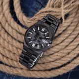 Citizen Tsuyosa Automatic Camouflage Black Dial Black Steel Strap Watch For Men - NJ0155-87E Authentic Buy Shop Now