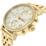 Fossil Boyfriend Chronograph Gold Dial Gold Steel Strap Watch for Women - ES2197 Authentic Buy Shop Now