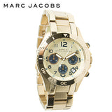 Marc Jacobs Rock Metal Chronograph Gold Dial Gold Steel Strap Watch for Men - MBM3158 Authentic Buy Shop Now