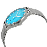 Gucci G-Timeless Turquoise Mother of Pearl Dial Silver Mesh Bracelet Watch For Women - YA126582 Authentic Buy Shop Now