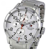 Tommy Hilfiger Trent Multifunction White Dial Silver Steel Strap Watch for Men - 1791140 Authentic Buy Shop Now