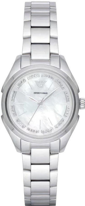 Emporio Armani Valeria Quartz Mother of Pearl Dial Silver Steel Strap Watch For Women - AR11030 Authentic Buy Shop Now