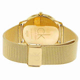 Calvin Klein Minimal White Dial Gold Mesh Bracelet Watch for Men - K3M21526 Authentic Buy Shop Now