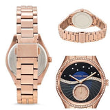 Michael Kors Lauryn Blue Dial Rose Gold Steel Strap Watch for Women - MK3723 Authentic Buy Shop Now