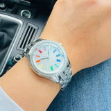 Michael Kors Pilot Quartz Silver Dial Silver Steel Strap Watch For Women - MK7368 Authentic Buy Shop Now