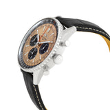Breitling Navitimer B01 Chronograph 43 Brown Dial Black Leather Strap Watch for Men - AB0138241K1P1 Authentic Buy Shop Now