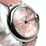 Cartier Ballon Bleu De Cartier Pink Dial Pink Leather Strap Watch for Women - WSBB0007 Authentic Buy Shop Now