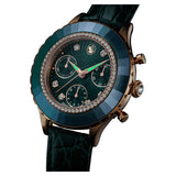 Swarovski Octea Chrono Green Dial Green Leather Strap Watch for Women - 5672931 Authentic Buy Shop Now