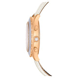 Swarovski Octea Chrono Crystals White Dial White Leather Strap Watch for Women - 5671150 Authentic Buy Shop Now