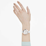 Swarovski Octea Chrono Crystals White Dial White Leather Strap Watch for Women - 5671150 Authentic Buy Shop Now