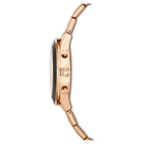 Swarovski Octea Lux Sport Chronograph Black Dial Rose Gold Steel Strap Watch for Women - 5610478 Authentic Buy Shop Now