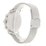 Emporio Armani Classic Chronograph Quartz Silver Dial Silver Mesh Bracelet Watch For Men - AR0390 Authentic Buy Shop Now