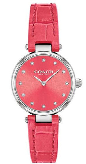 Coach Park Pink Dial Pink Leather Strap Watch for Women - 14503536 Authentic Buy Shop Now