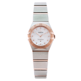 Omega Constellation Manhattan Quartz Diamonds Mother of Pearl Dial Two Tone Steel Strap Watch for Women - 131.20.25.60.55.001 Authentic Buy Shop Now