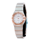 Omega Constellation Manhattan Quartz Diamonds Mother of Pearl Dial Two Tone Steel Strap Watch for Women - 131.20.25.60.55.001 Authentic Buy Shop Now